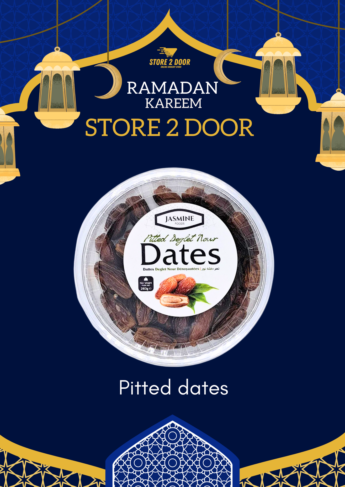 Jasmine Tunisian pitted date 800 gm