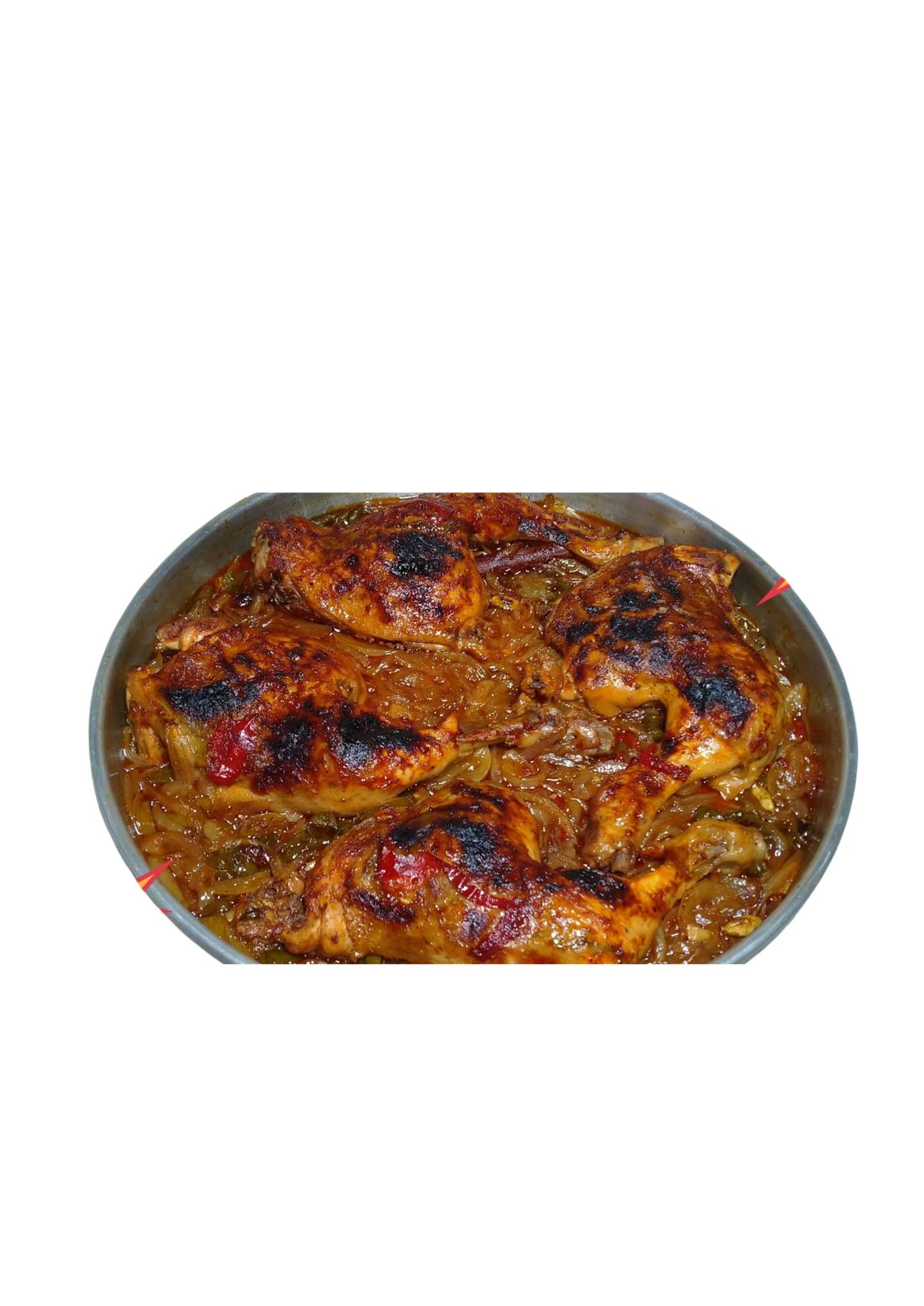 Chicken Tagine with onion & tomatoes (whole chicken)