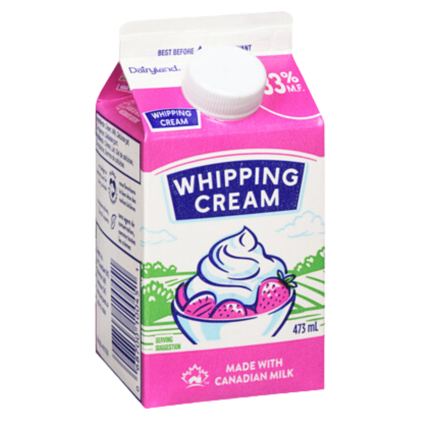 Diryland whipping cream 33% 473 ml