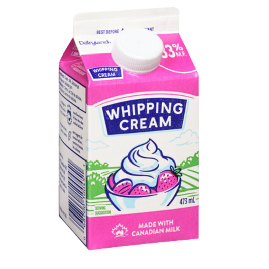 Diryland whipping cream 33% 473 ml