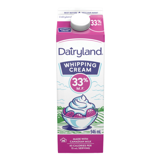 Dairyland whipping cream 33% 946 ml